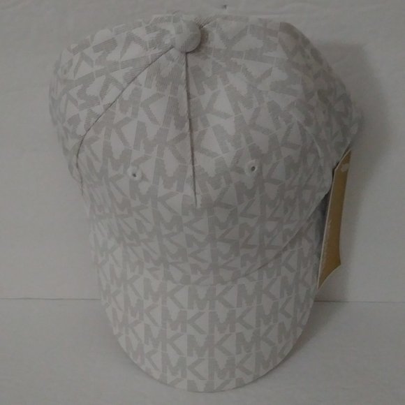 Michael Kors White Logo Adjustable Strap Baseball Hat - Picture 5 of 12